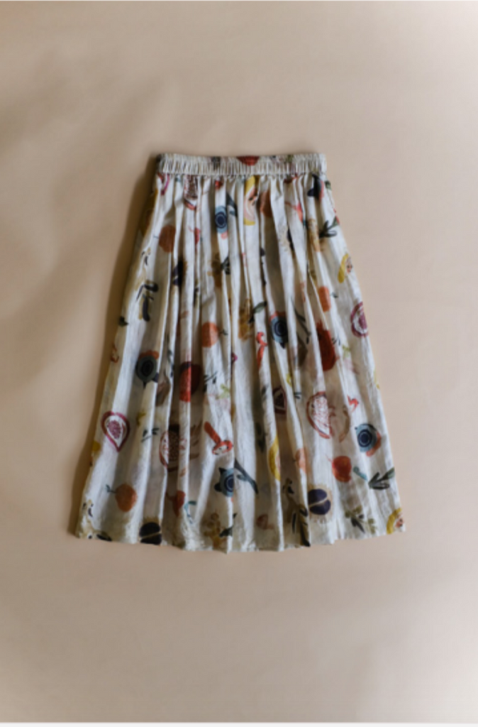 Ava Printed Silk Skirt