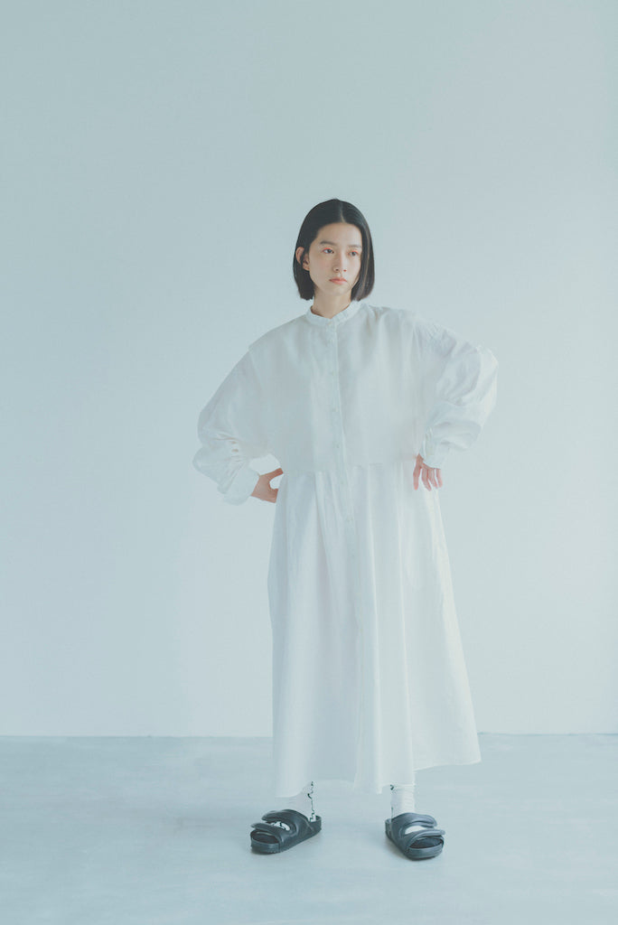 White Layered Shirt Dress (460-018)