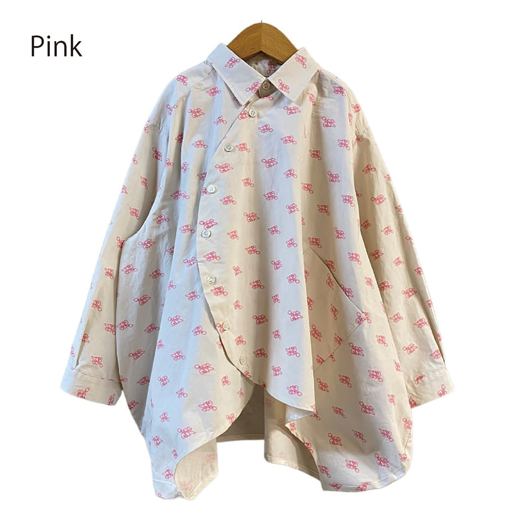 Printed Circle Shirt in Pink 545-196