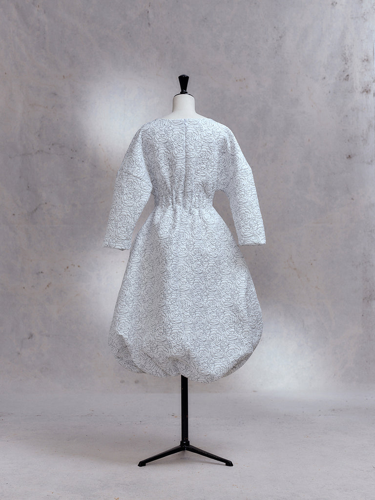 White Rose Quilted Dress A028A