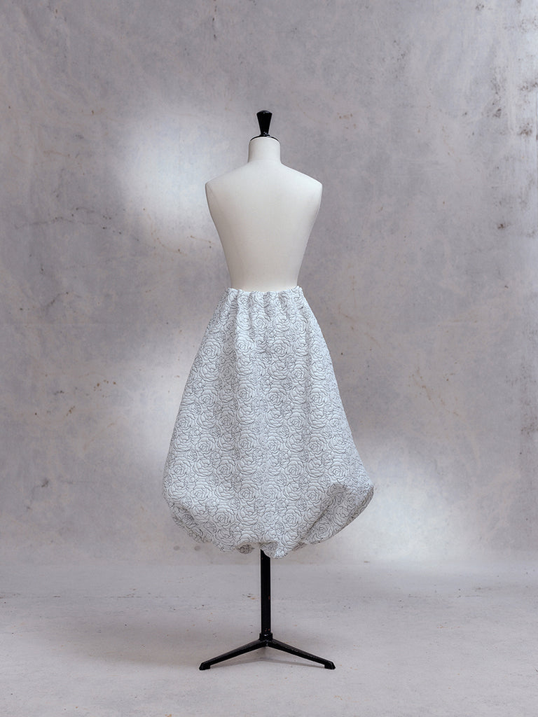 White Rose Quilted Skirt A029A