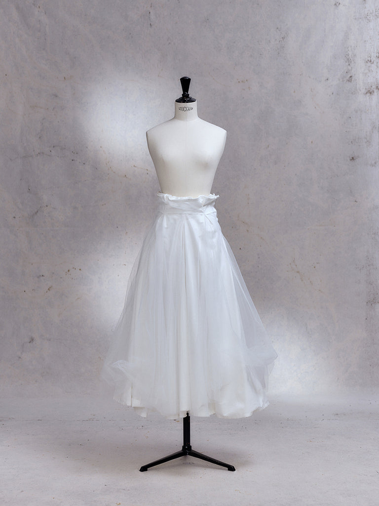 Soft Tulle Skirt in White A066A