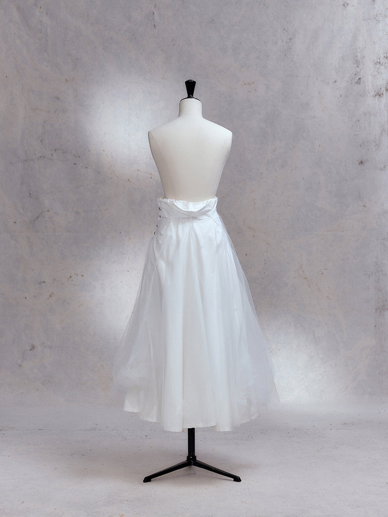 Soft Tulle Skirt in White A066A