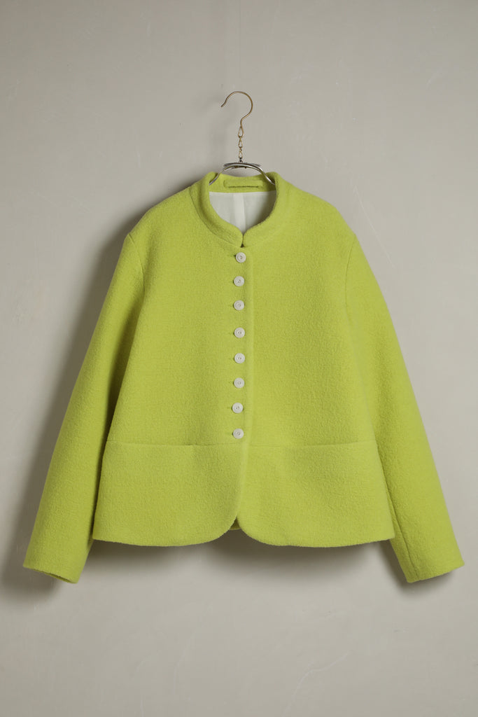JESSICA  - Boiled wool jersey  in Sulfur Yellow