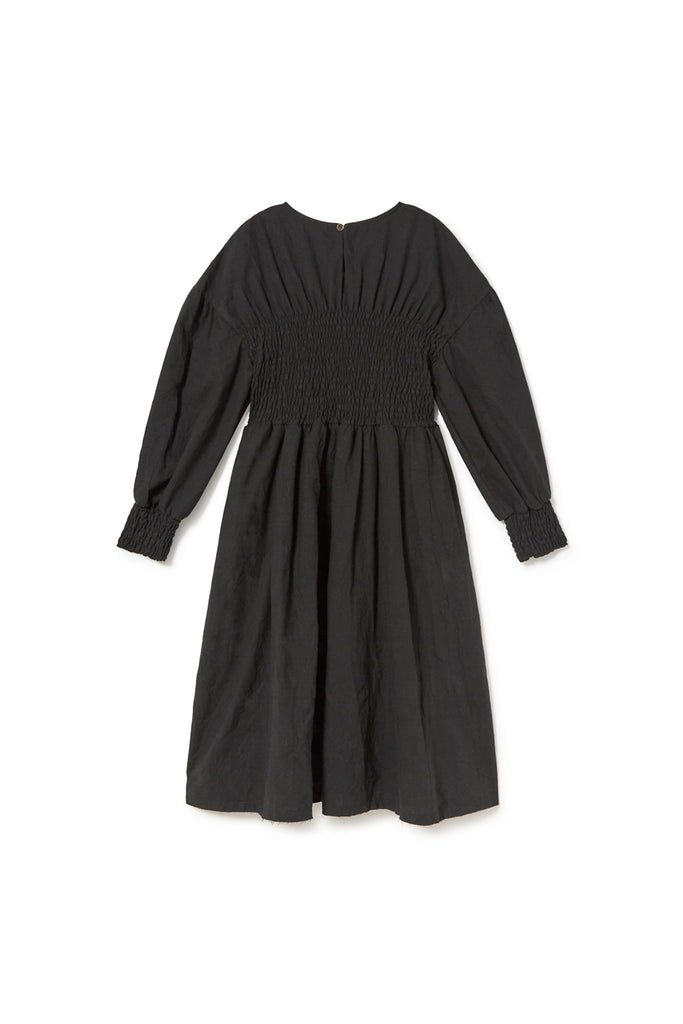 Vintage crinkled dress in Black K029B