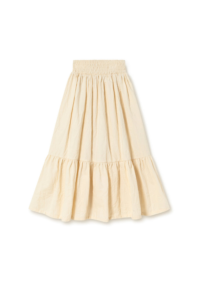 Vintage crinkled skirt in Cream K080A