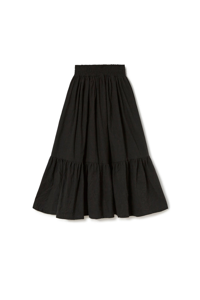 Vintage crinkled skirt in Black K080B