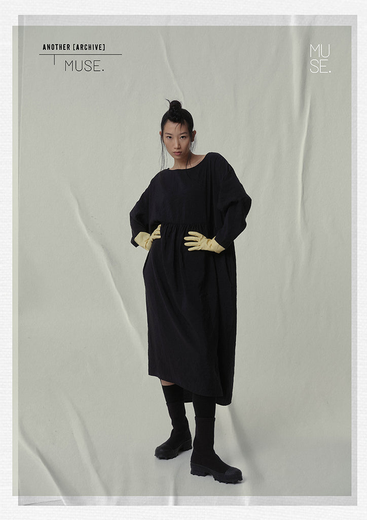Cupro Dress in Black W015B