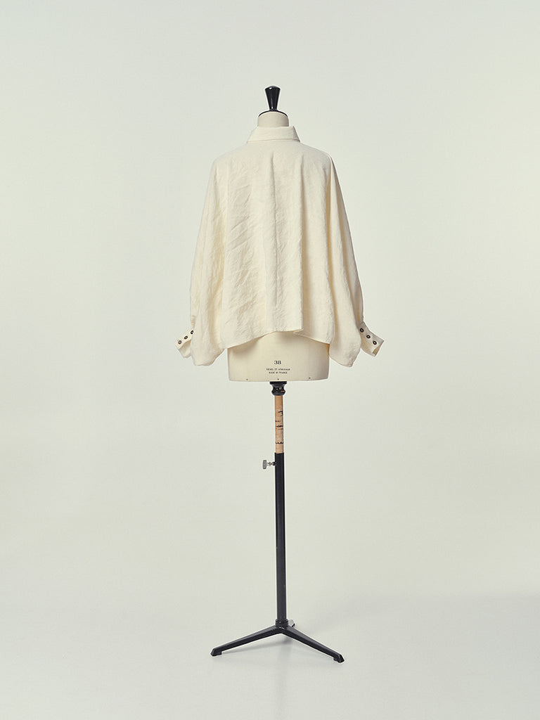 Cupro Shirt in Cream W033A