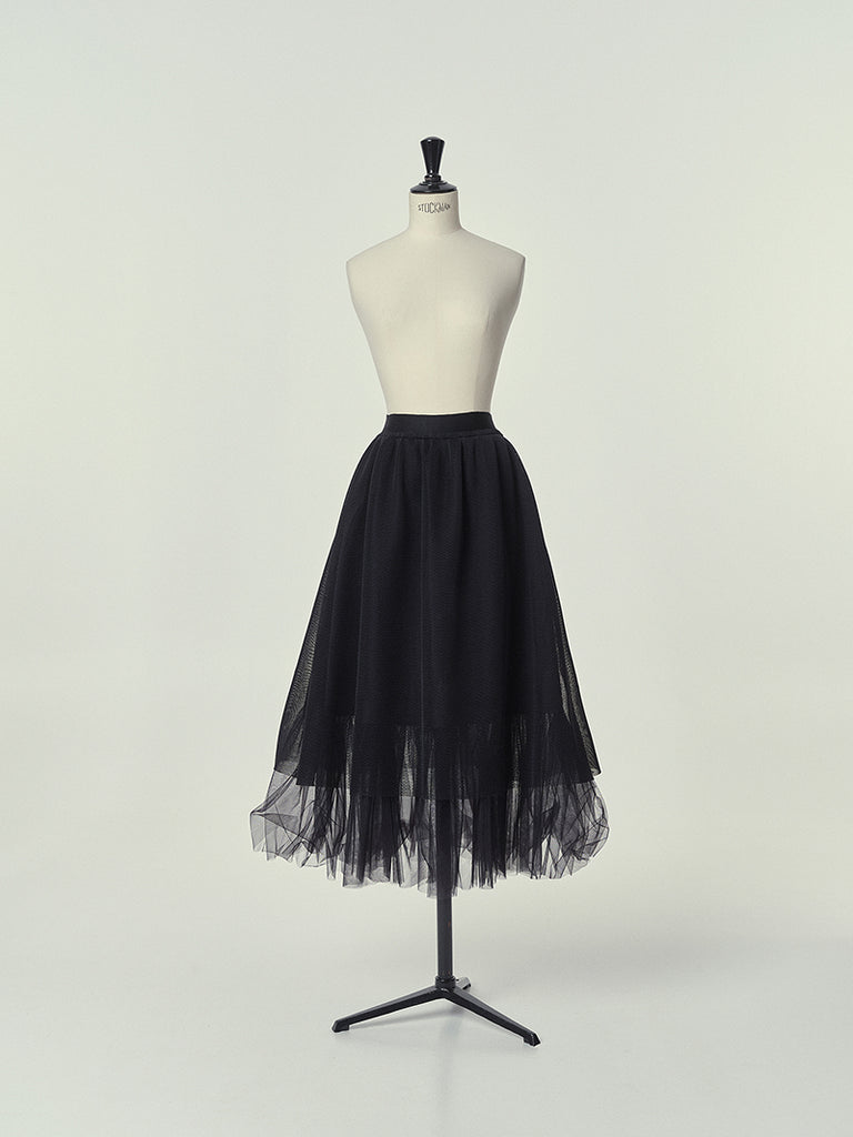 Layered Skirt Black W037