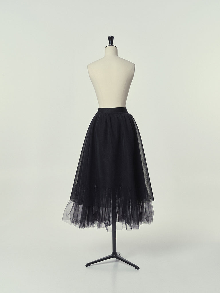 Layered Skirt Black W037
