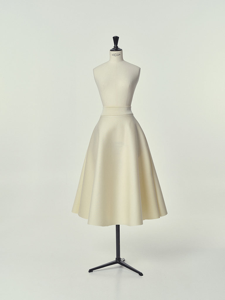 Neoprene Skirt in Cream W038A