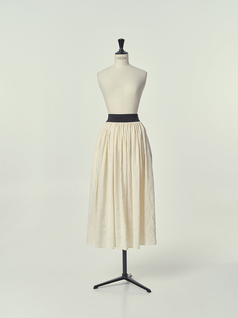 Cupro Skirt in Cream W041A