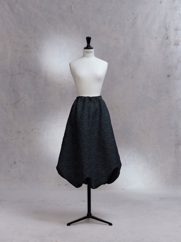 Black Rose Quilted Skirt A029B