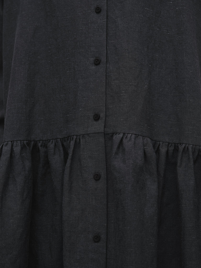 Dark Grey Stand Collar Dress C1147 (pre-order)