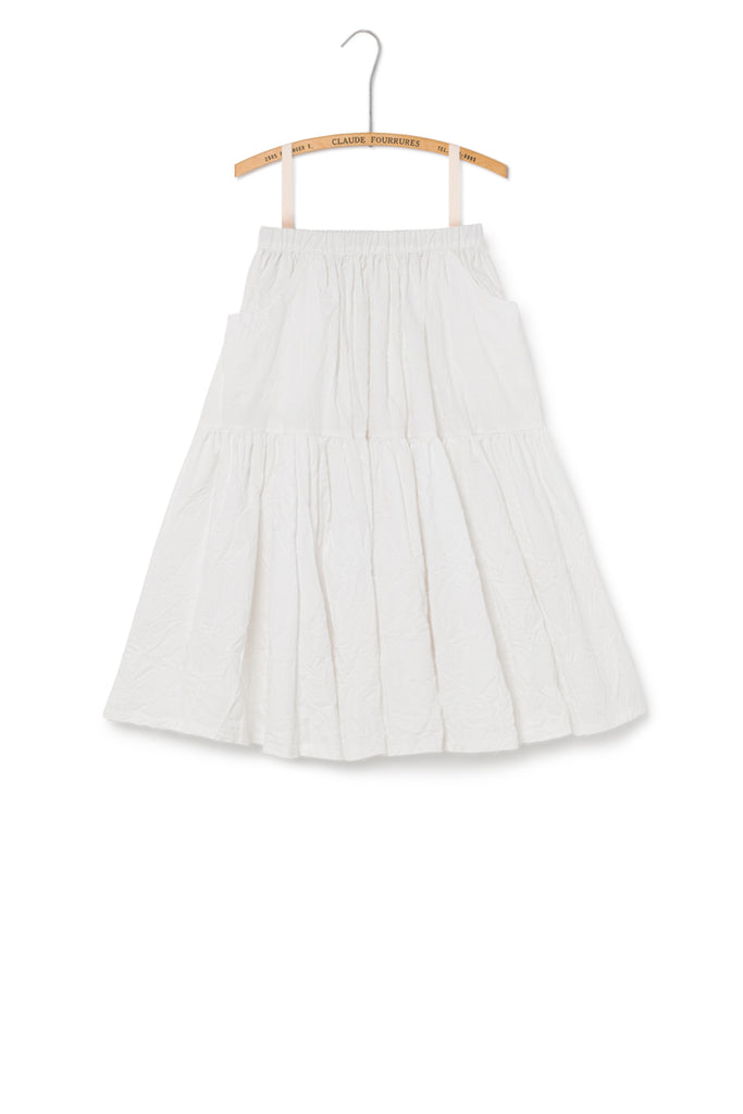 Swing Long Skirt in White