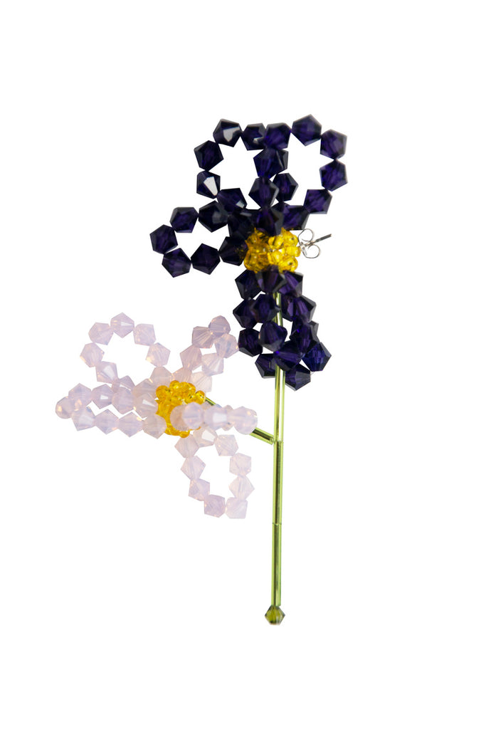 Viola Tricolor - Pair of Earrings