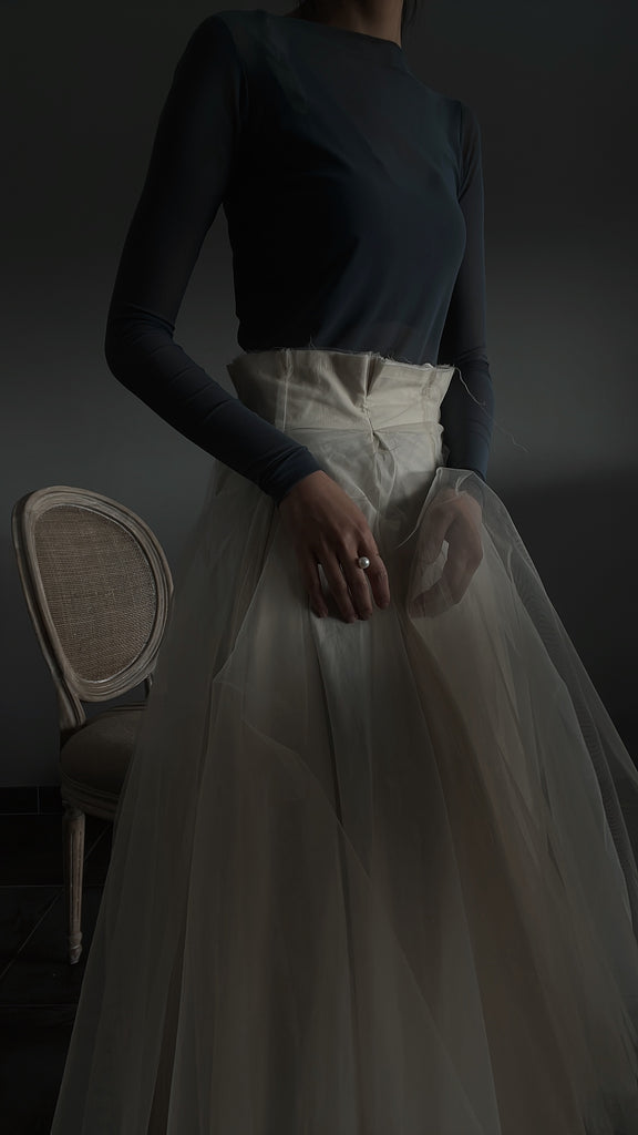 Pre-order Tulle Skirt in IVORY